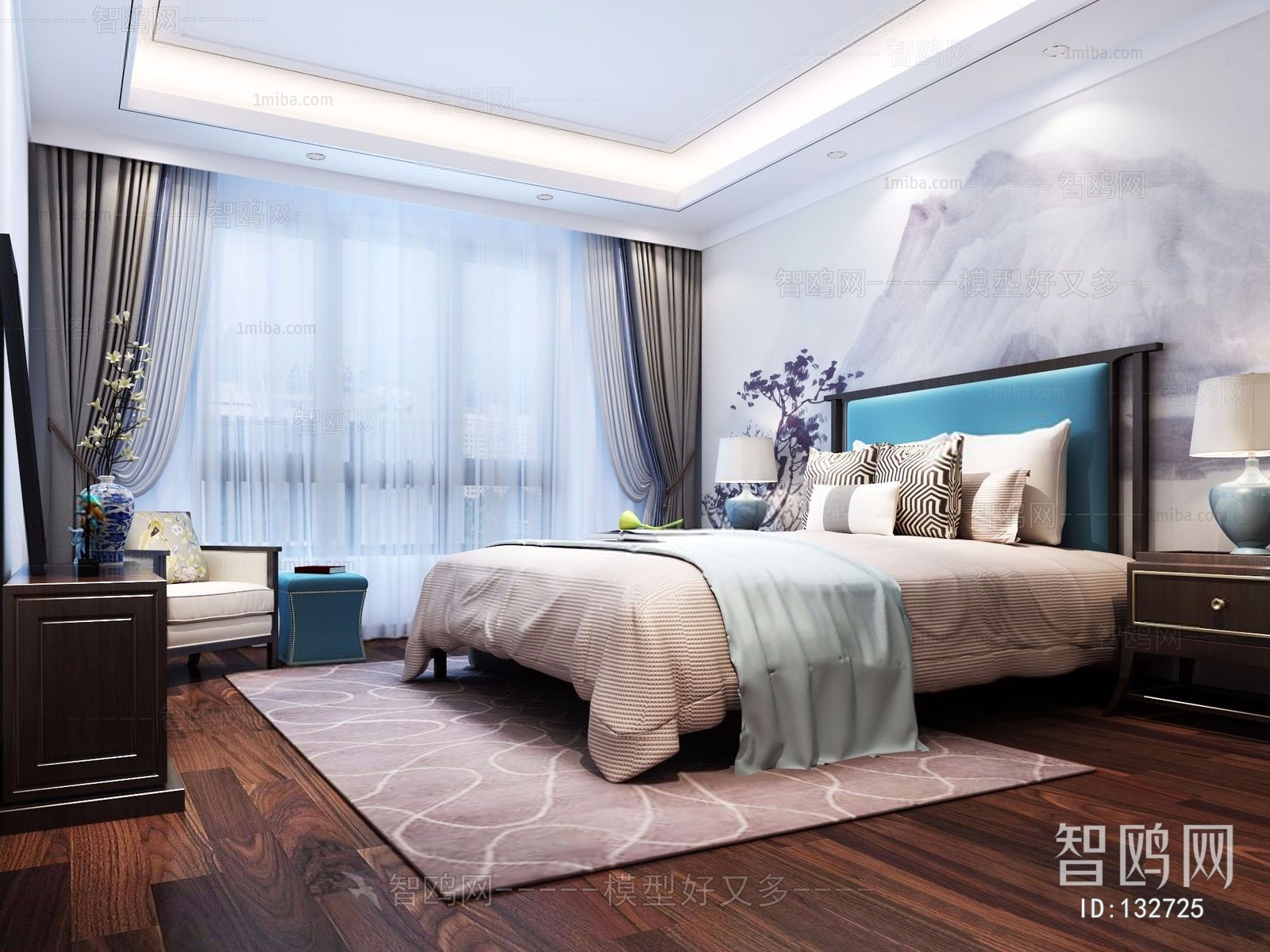 New Chinese Style Bedroom