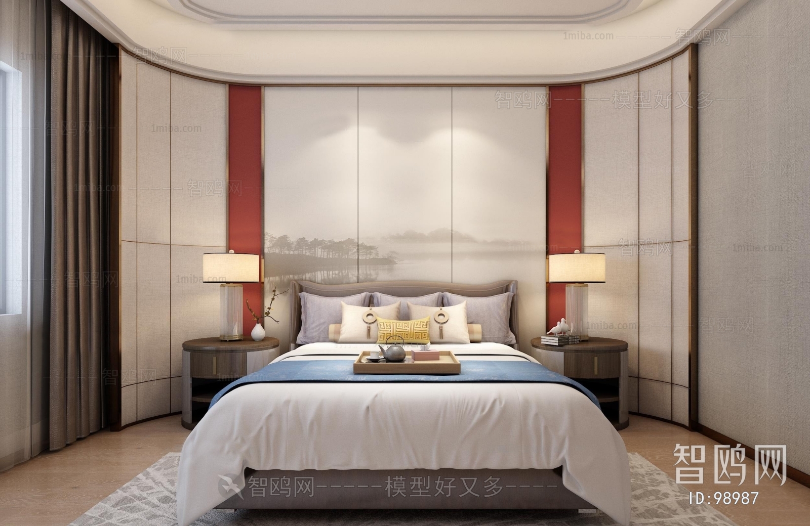 New Chinese Style Bedroom