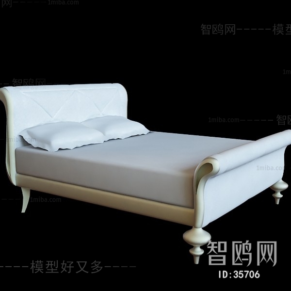 Simple European Style Double Bed