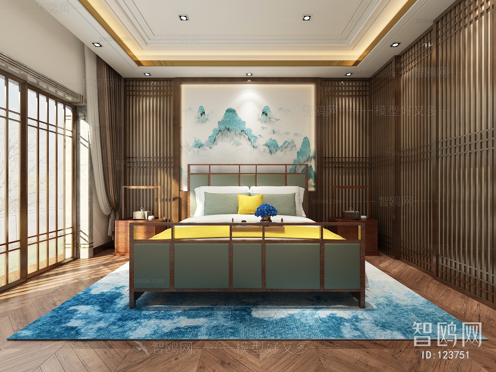 New Chinese Style Bedroom