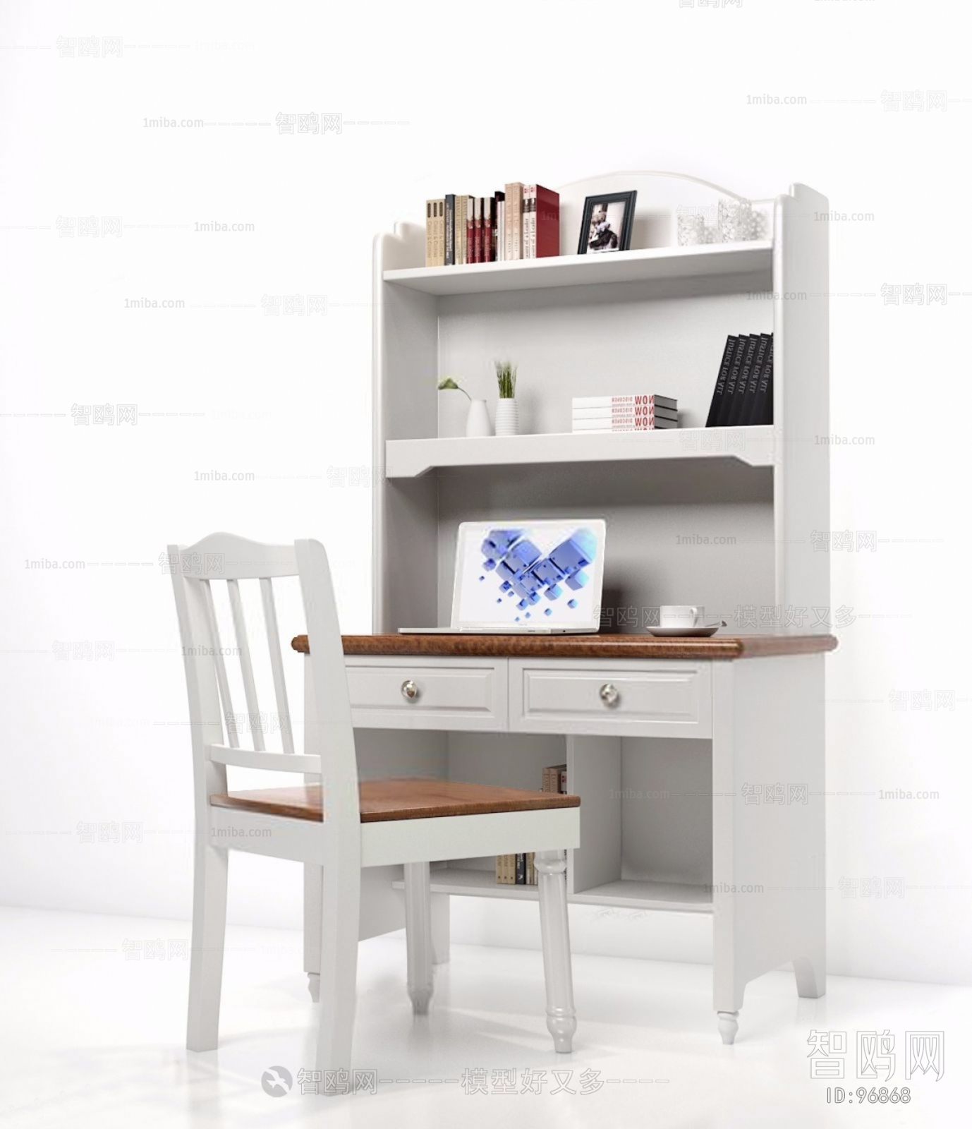 Simple European Style Computer Desk And Chair
