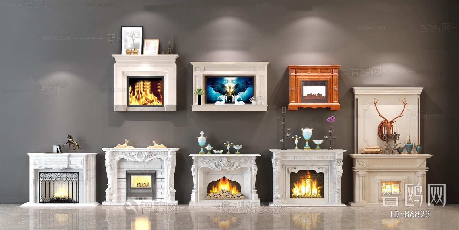 European Style Fireplace