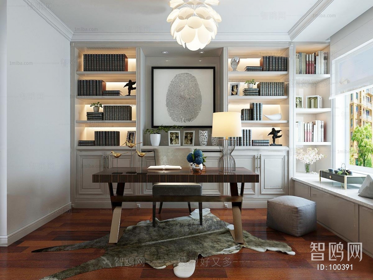 Simple European Style Study Space