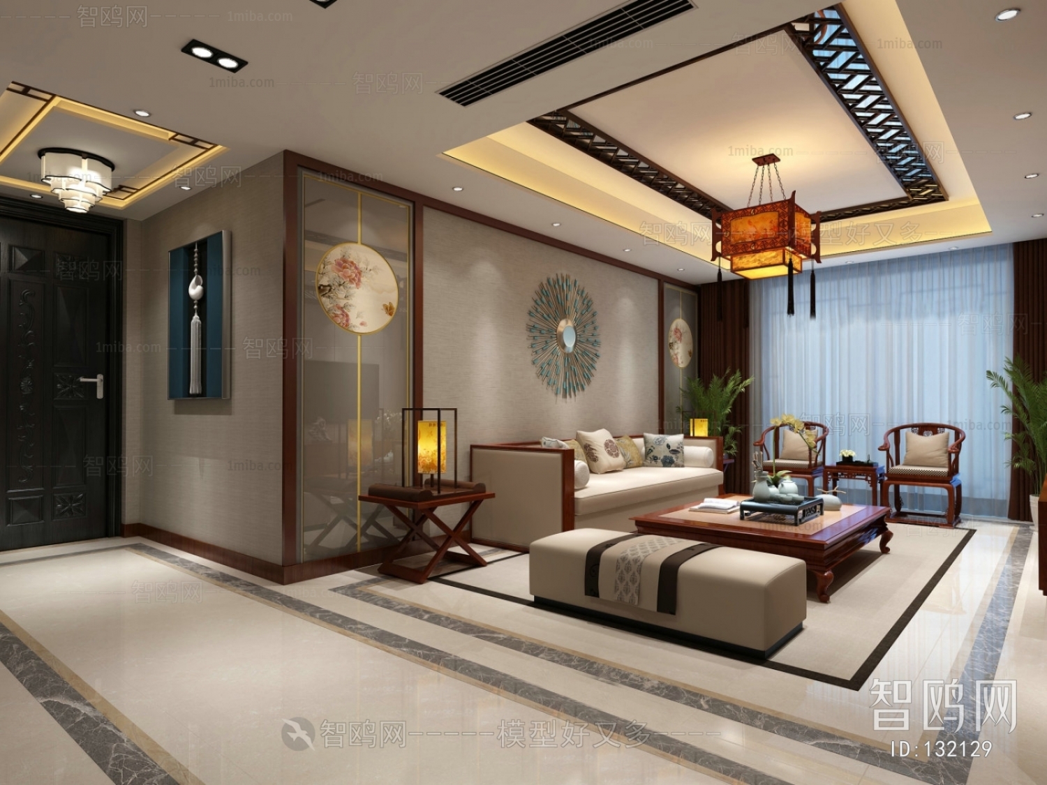 New Chinese Style A Living Room