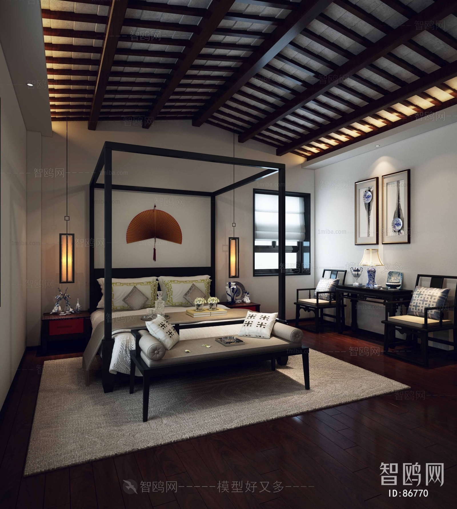 New Chinese Style Bedroom