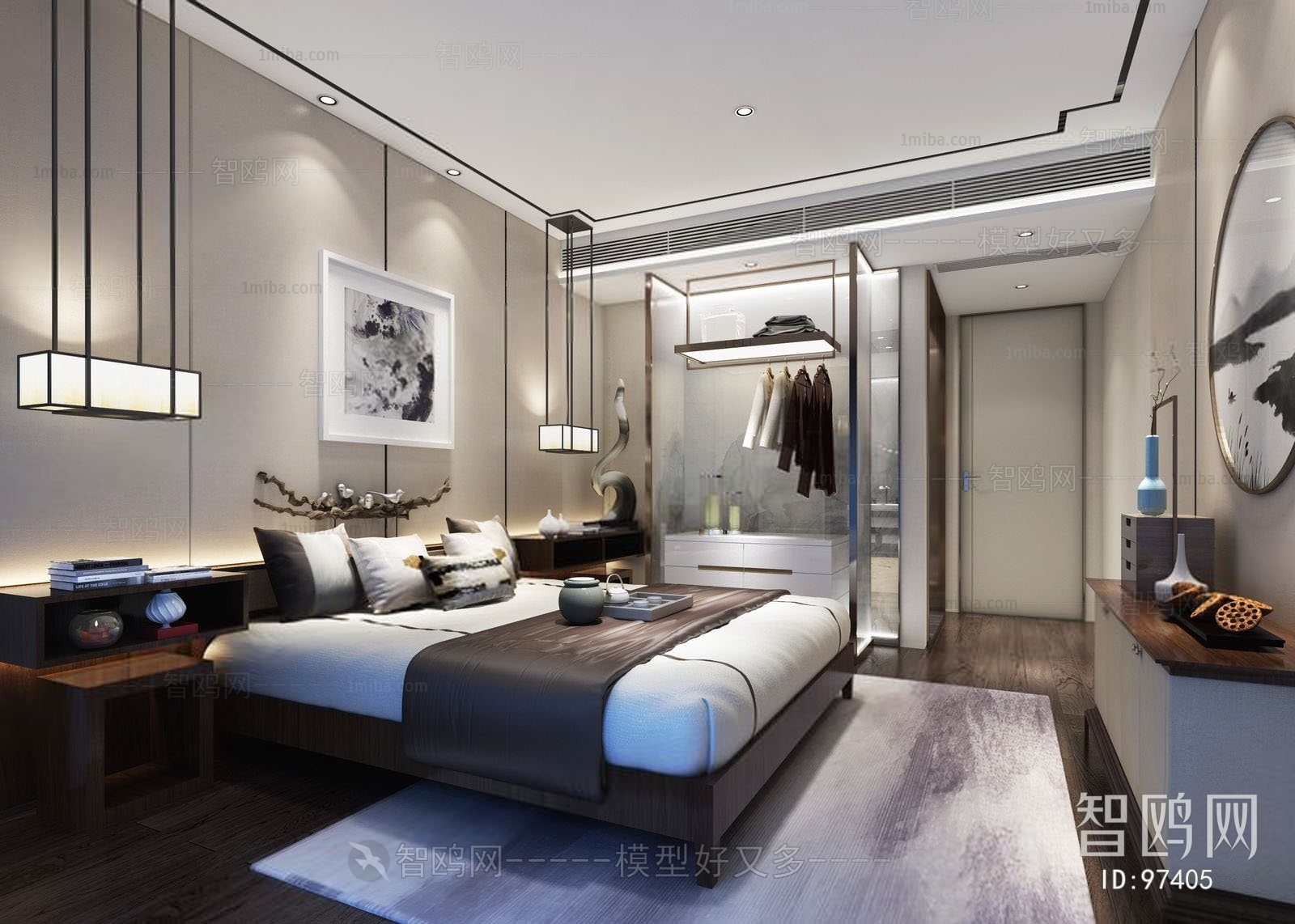 New Chinese Style Bedroom