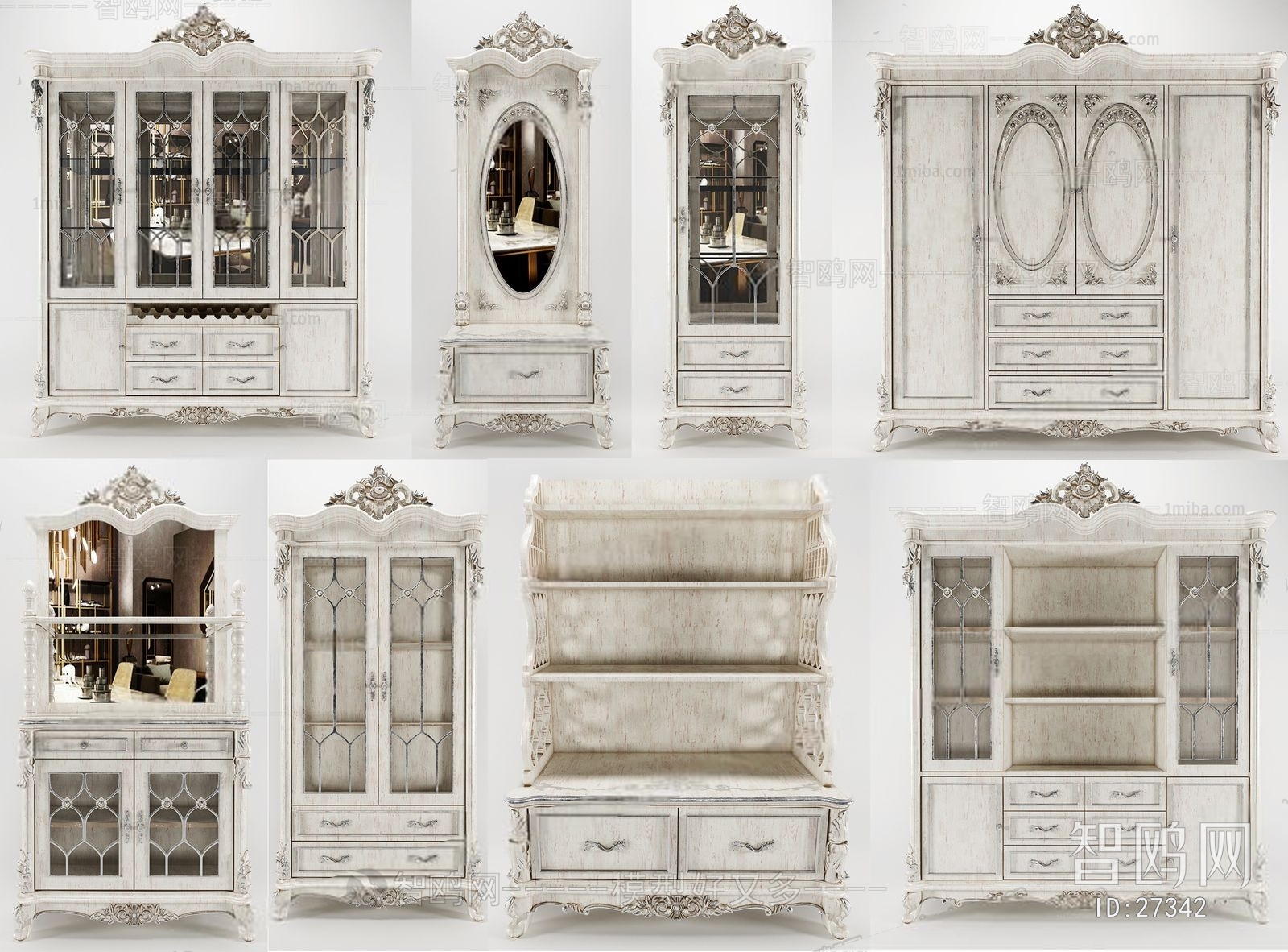 European Style French Style Bookcase