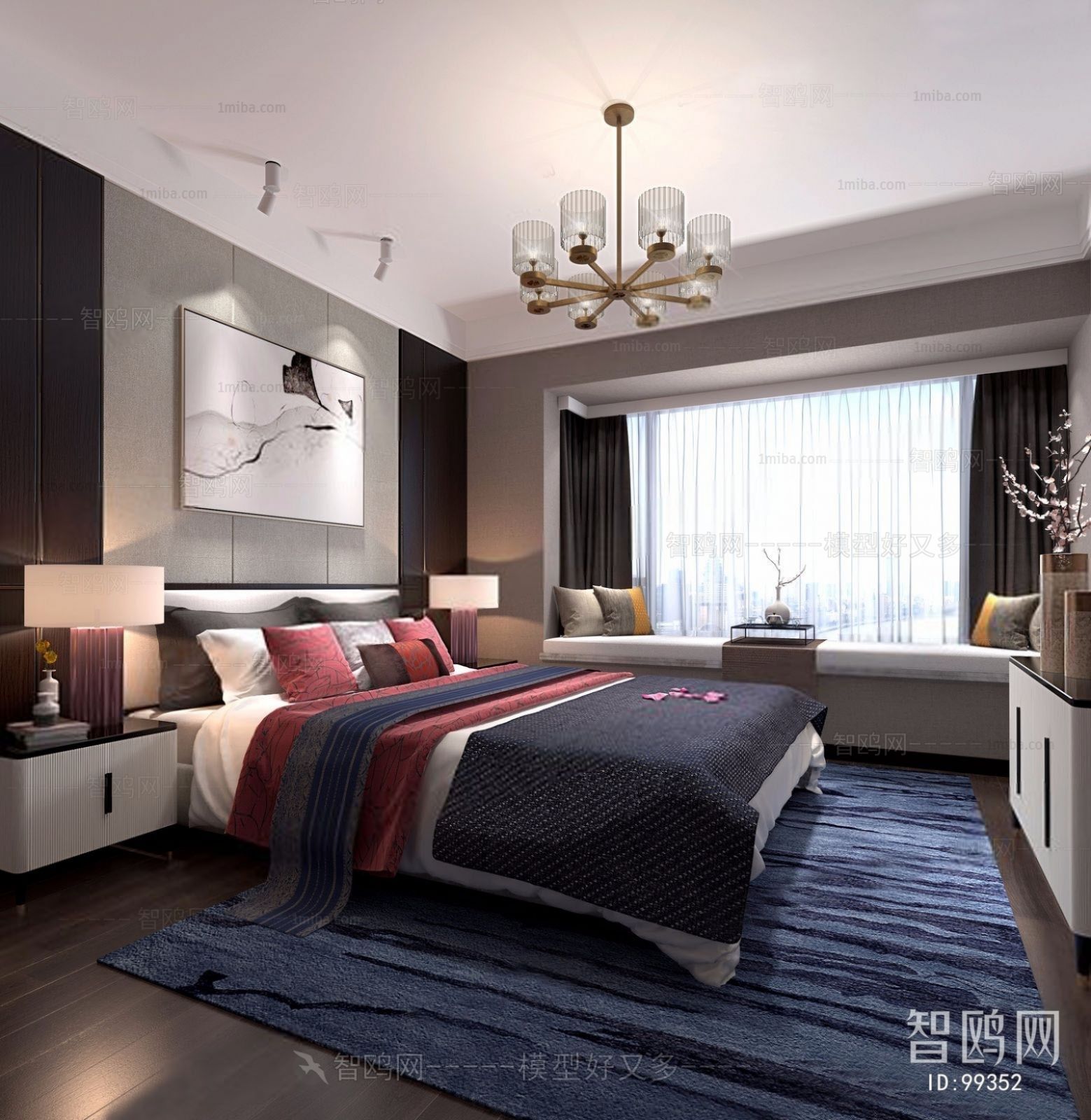 New Chinese Style Bedroom