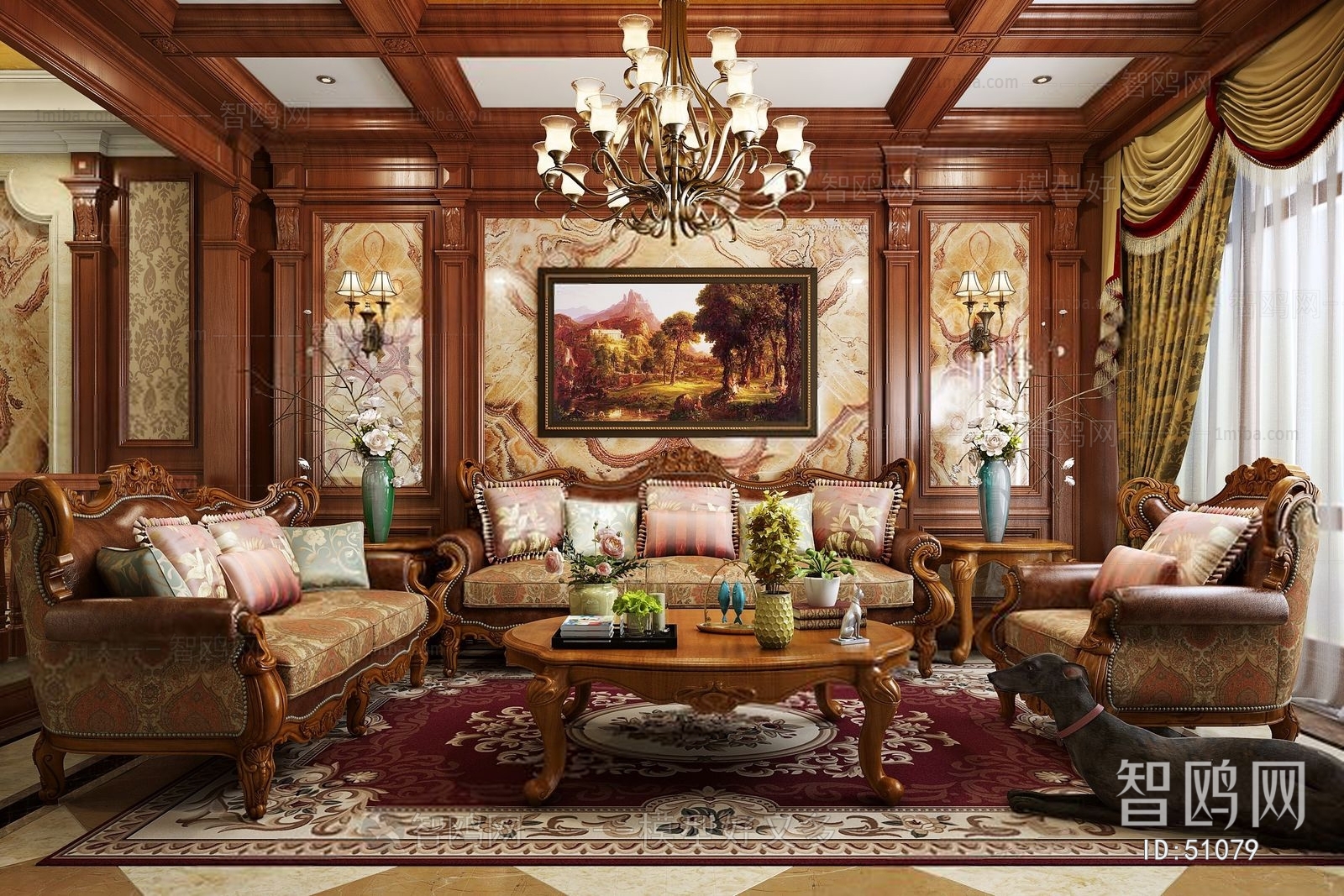 American Style European Style A Living Room
