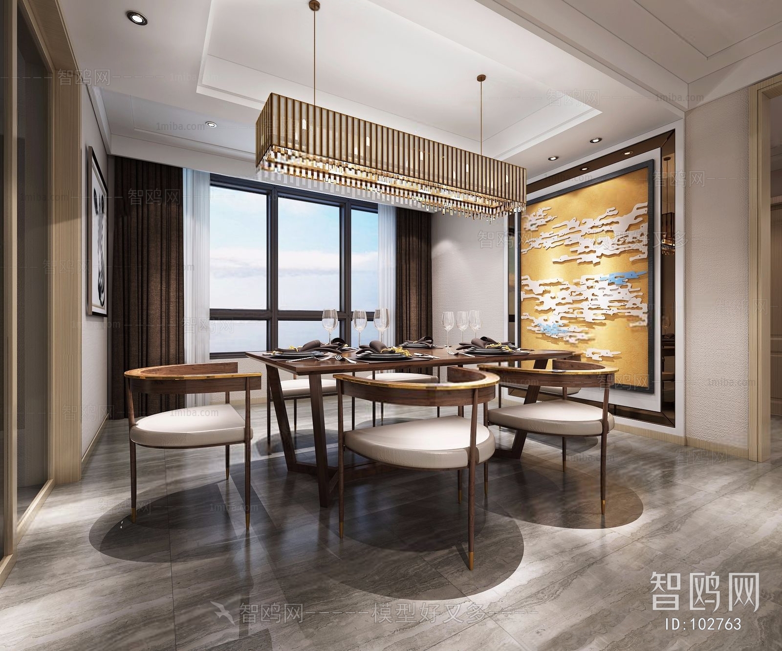 New Chinese Style Dining Room