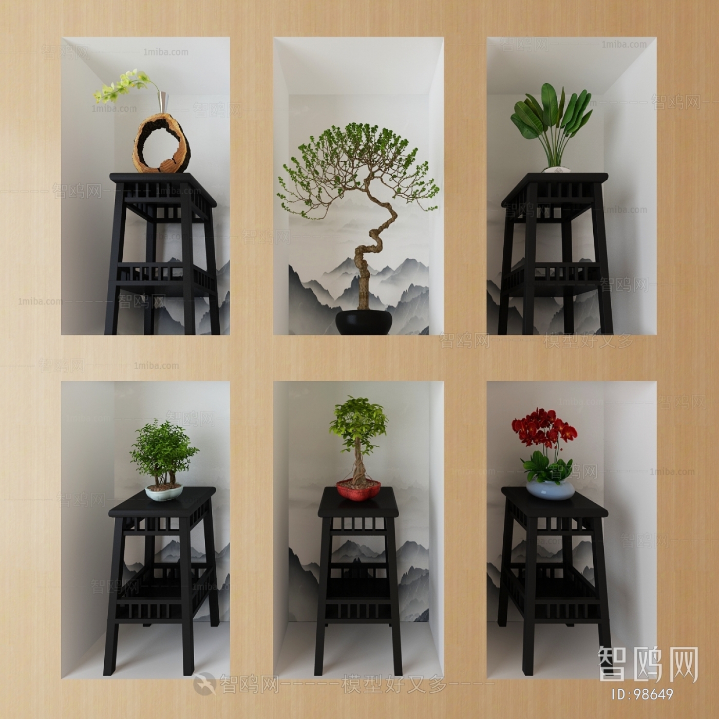 New Chinese Style Flower Shelf