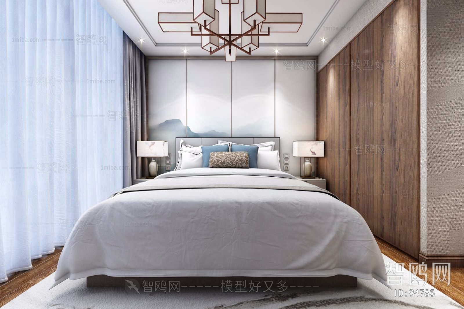 New Chinese Style Bedroom