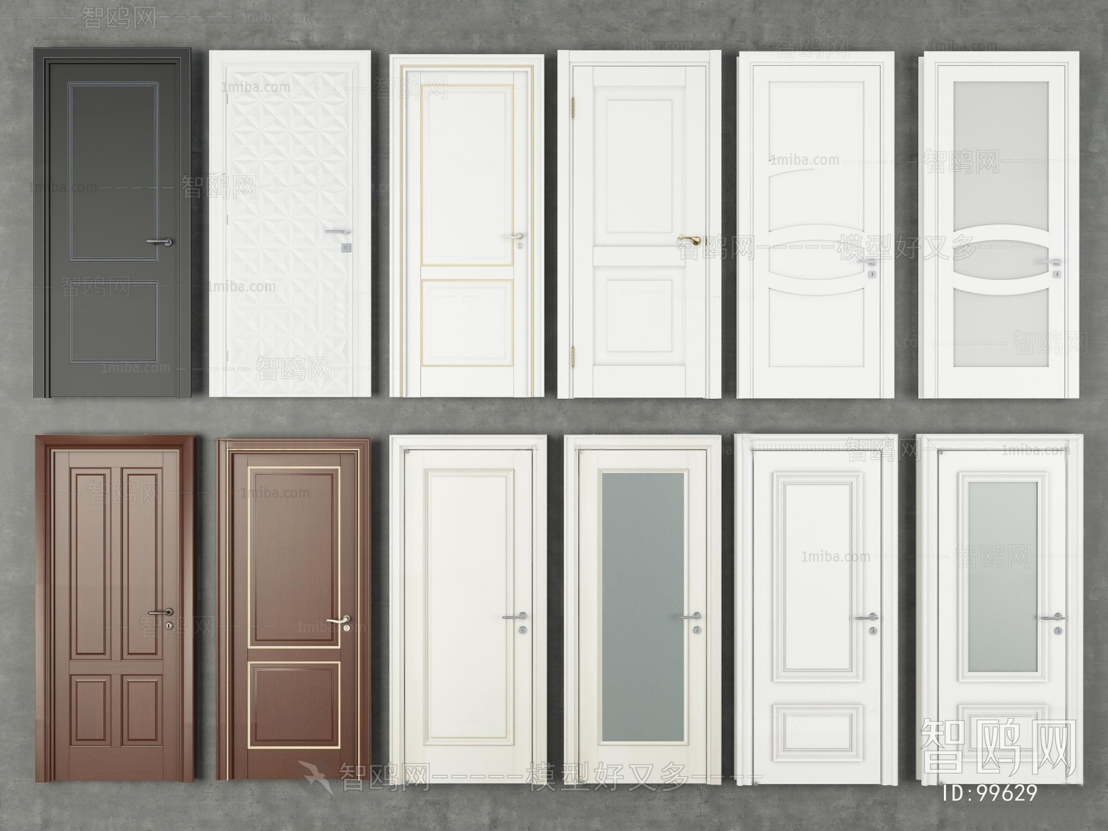 Simple European Style Solid Wood Door