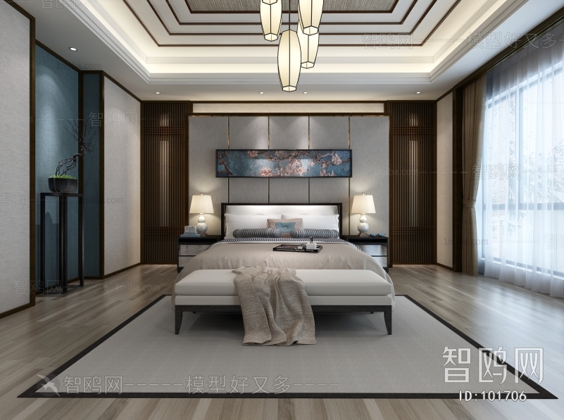 New Chinese Style Bedroom