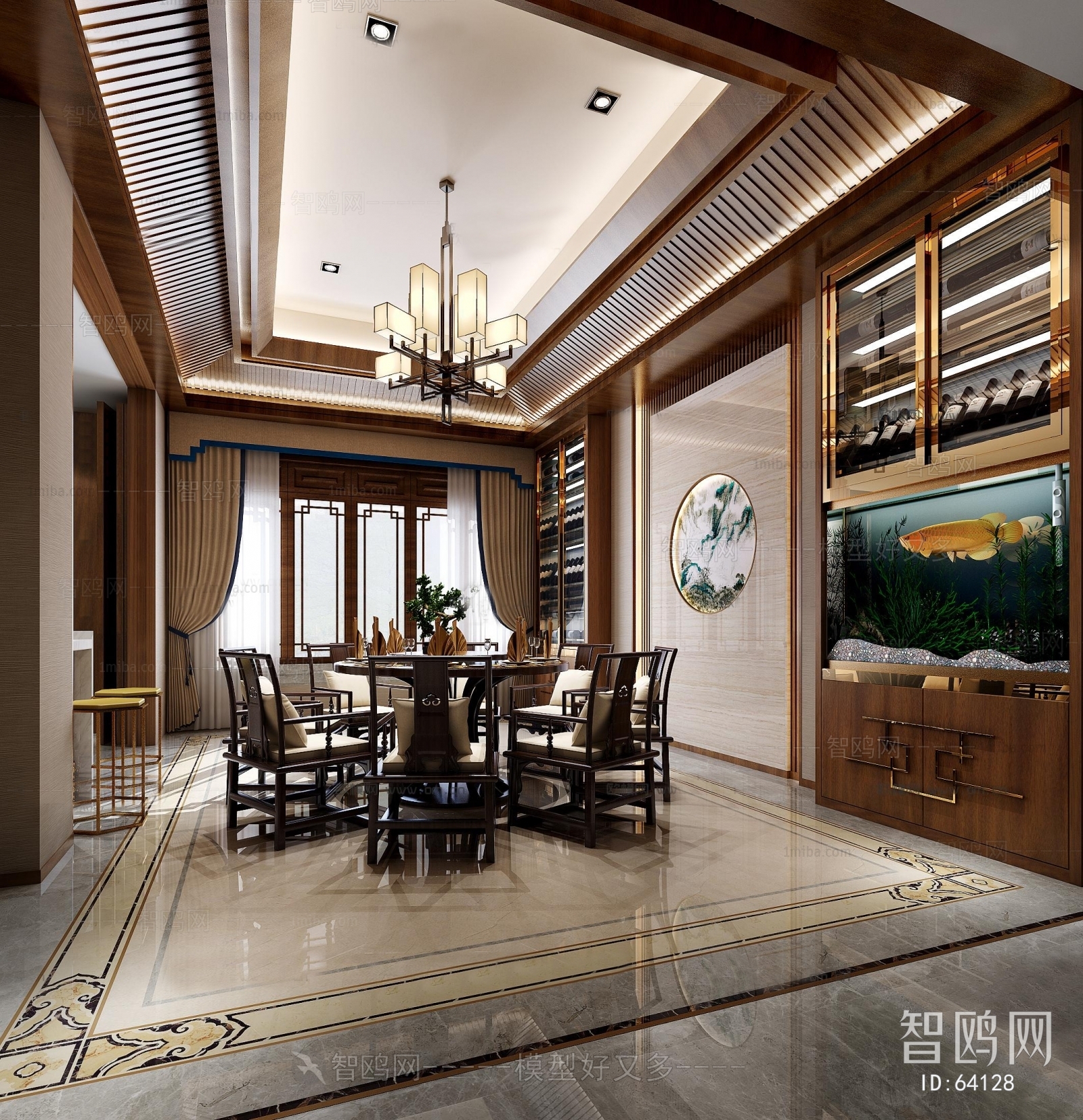 New Chinese Style Dining Room