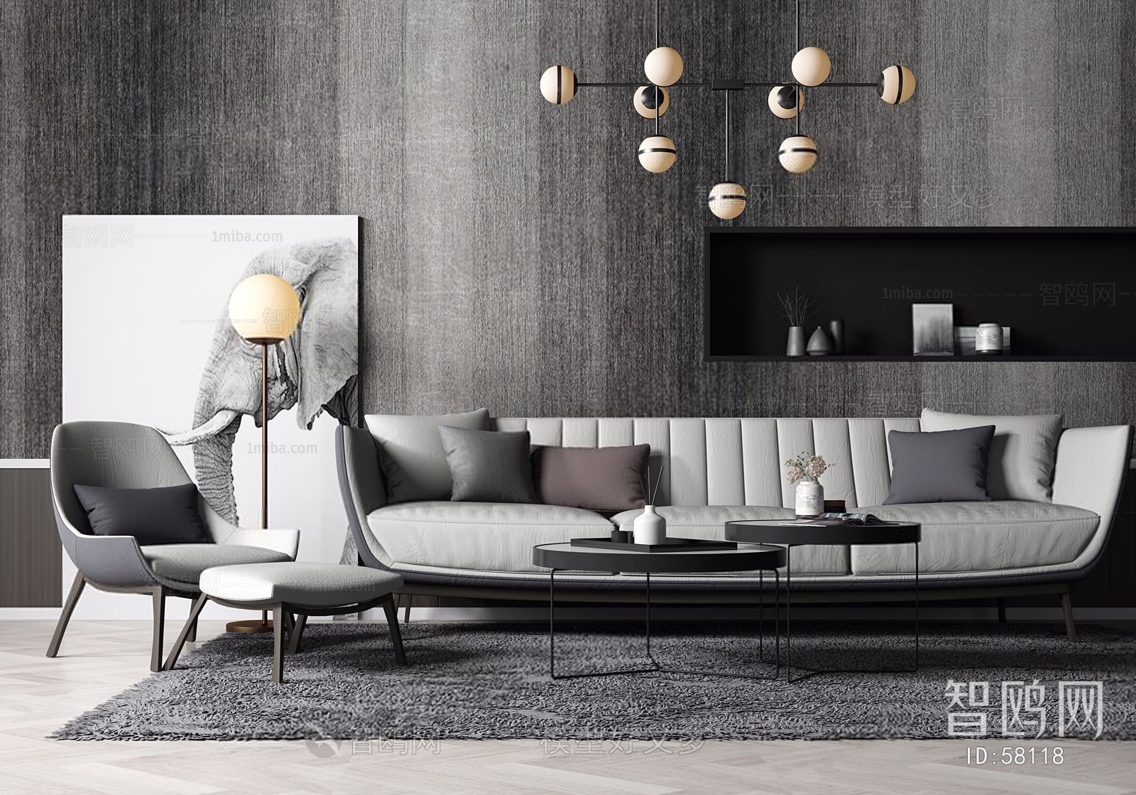 Modern Nordic Style Sofa Combination