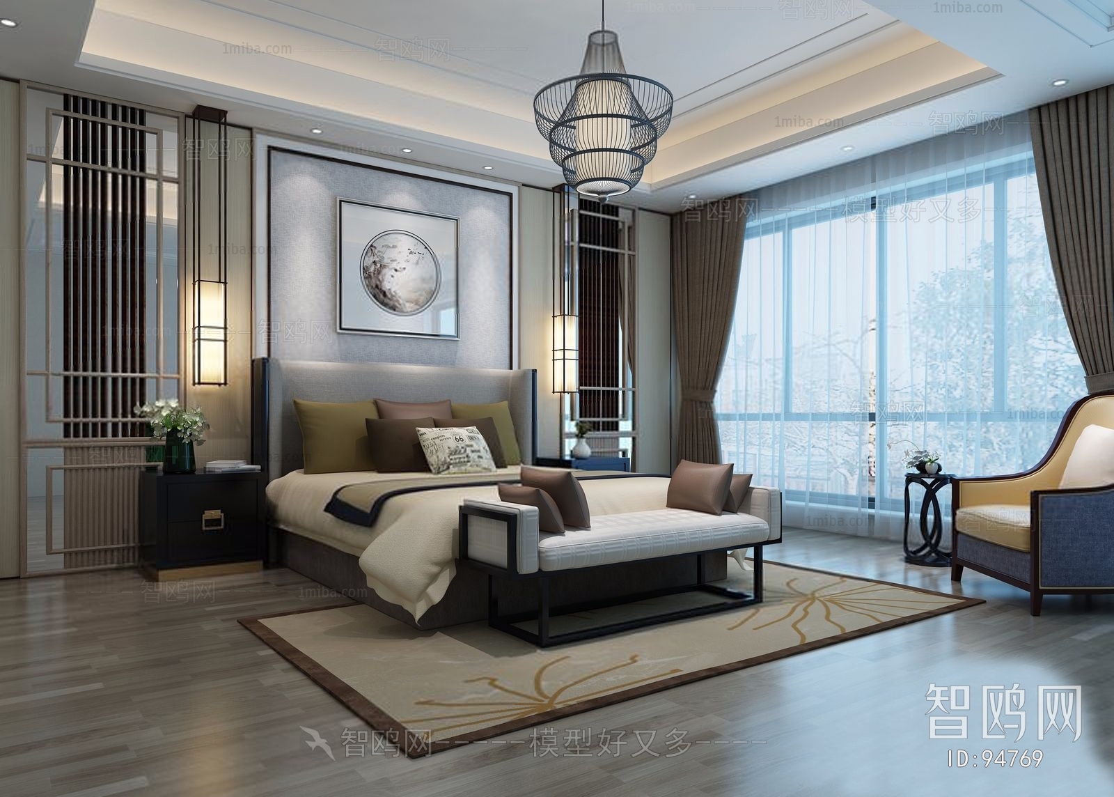 New Chinese Style Bedroom