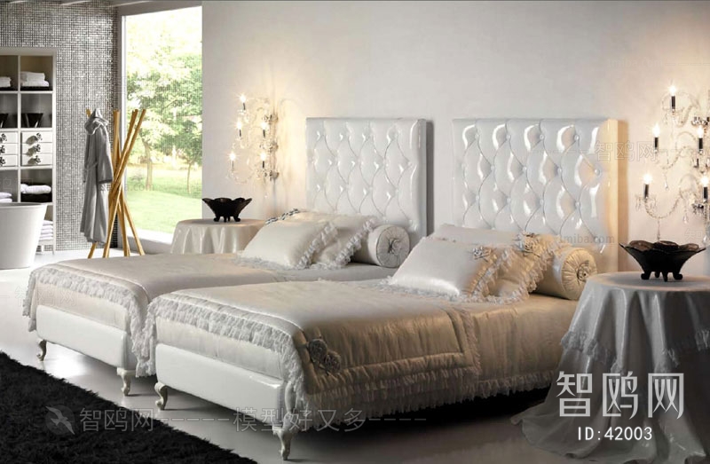 Simple European Style Single Bed