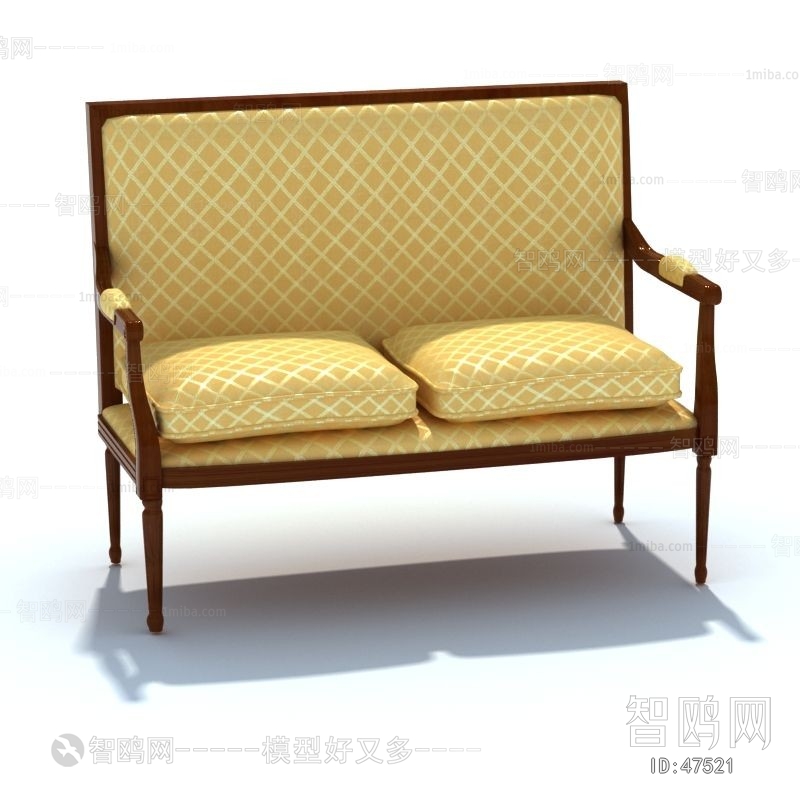 美式双人沙发