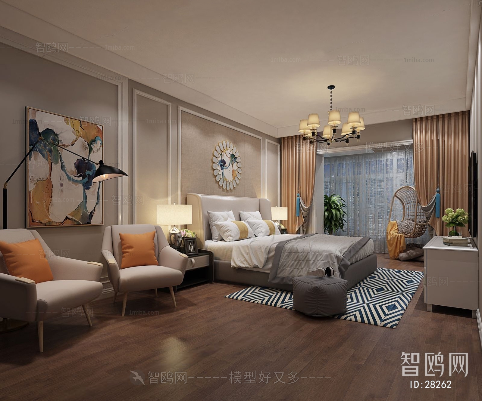 Modern Hong Kong Style Bedroom