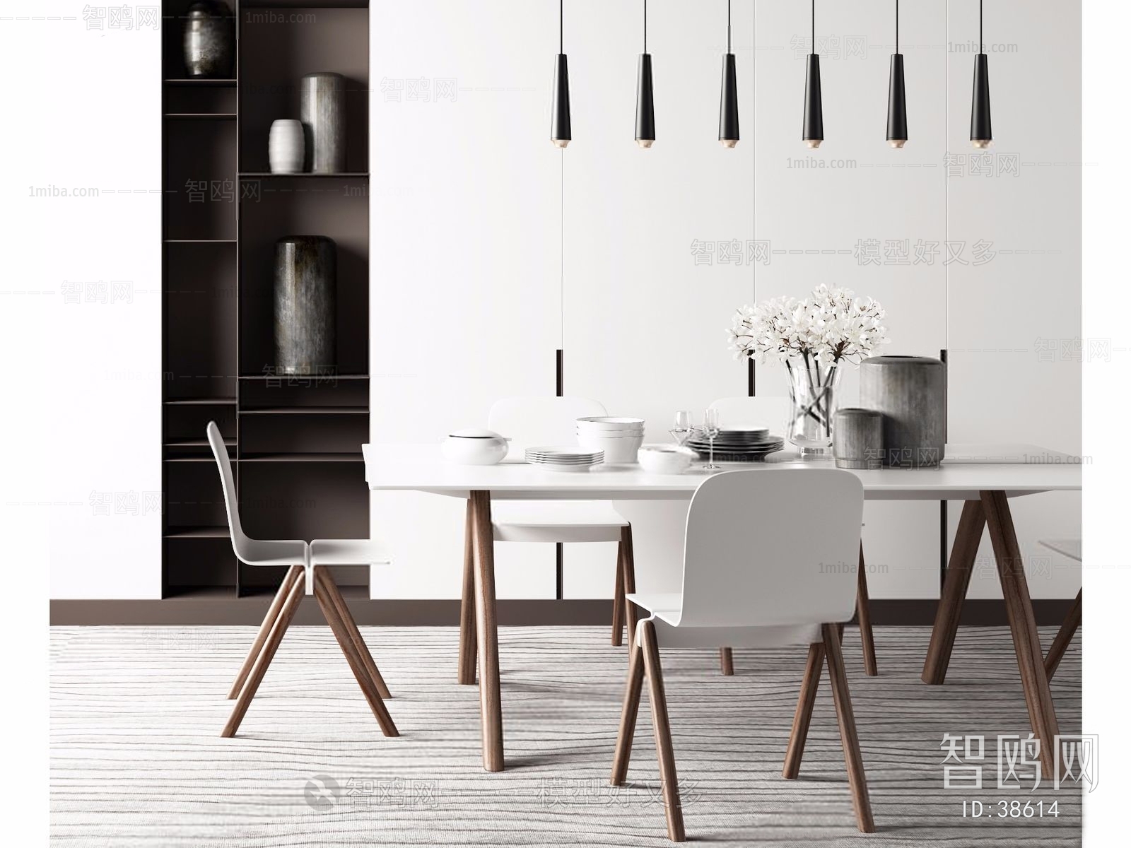 Modern Nordic Style Dining Table And Chairs