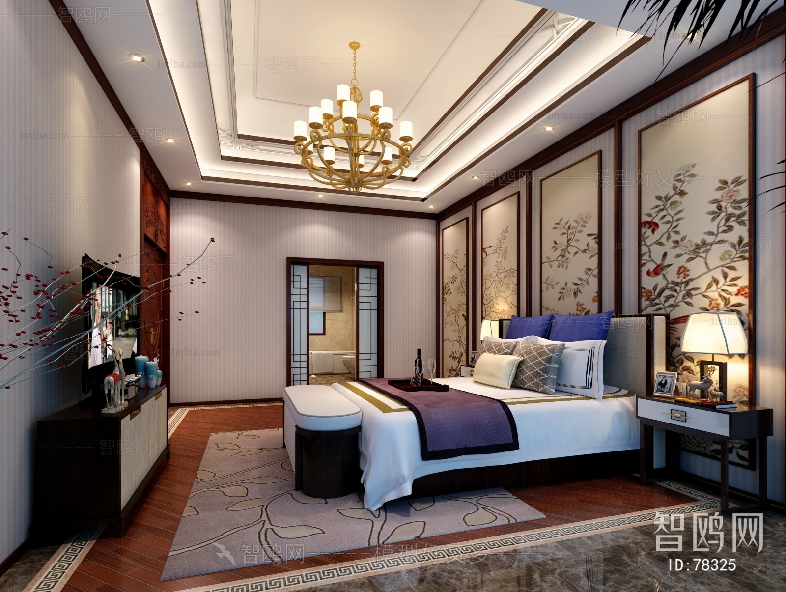 New Chinese Style Bedroom