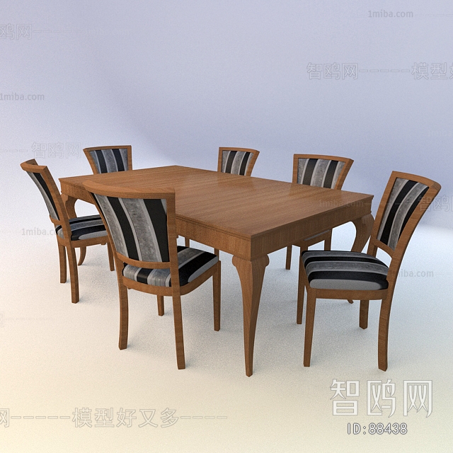 Simple European Style Dining Table And Chairs