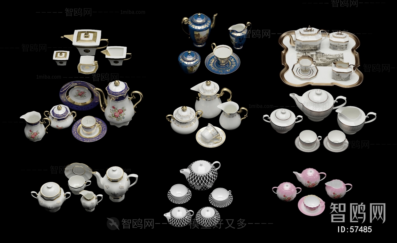 American Style Idyllic Style Tea Set