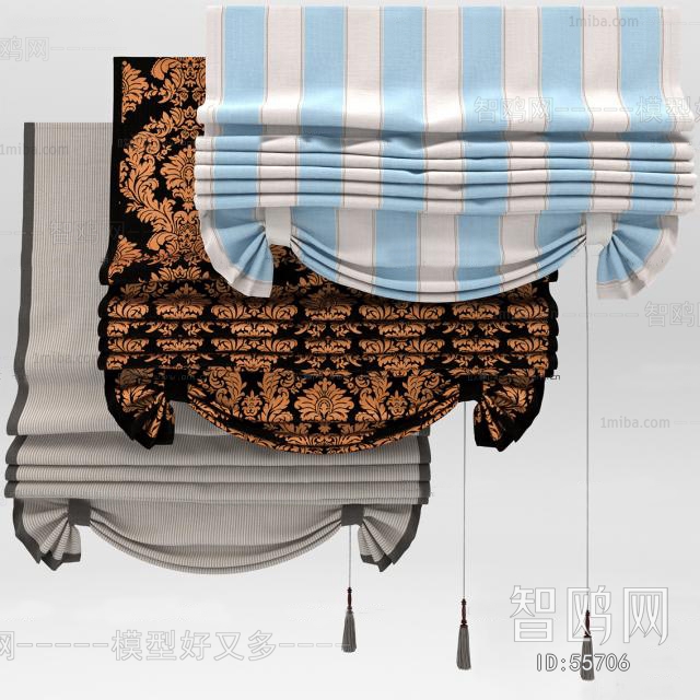 Modern Idyllic Style Folding Curtain