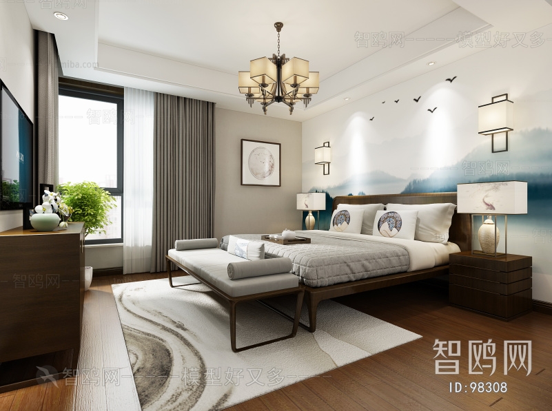 New Chinese Style Bedroom