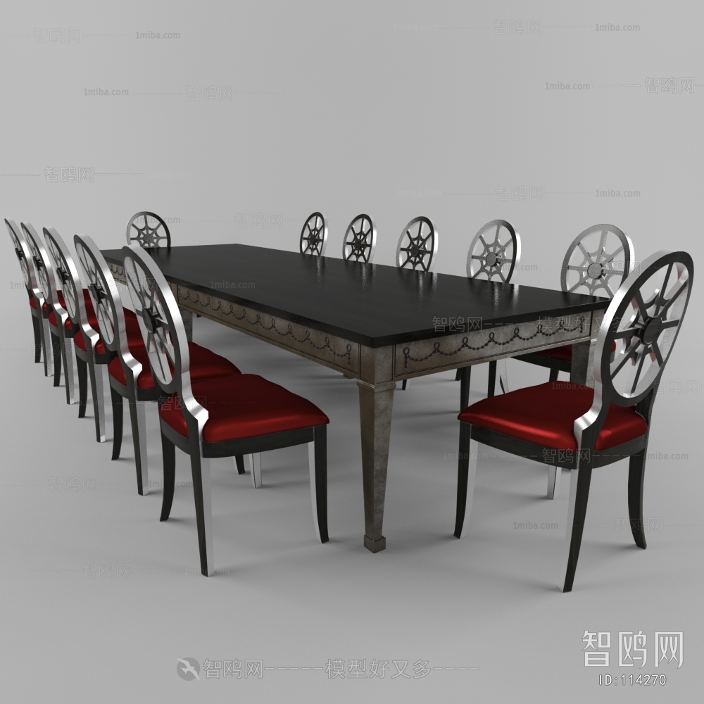 European Style Dining Table And Chairs