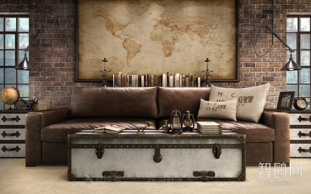 Industrial Style Retro Style A Sofa For Two