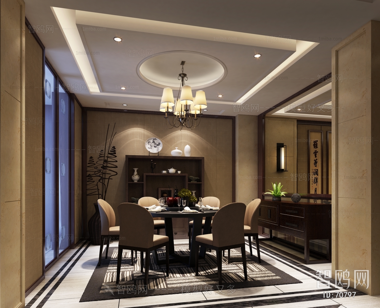 New Chinese Style Dining Room