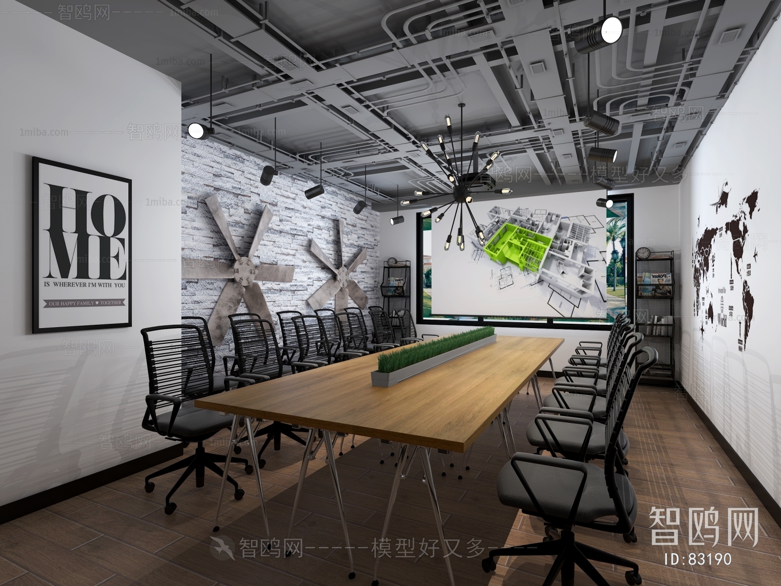 Industrial Style Meeting Room