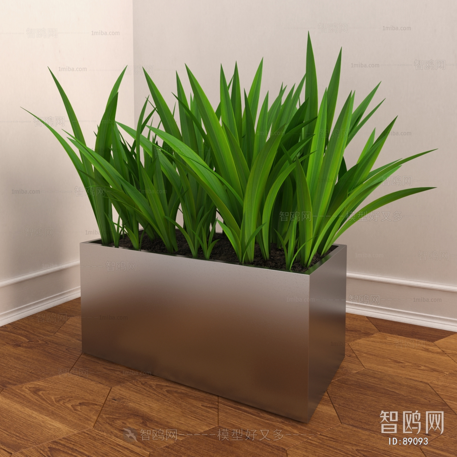 Modern Potted Green Plant