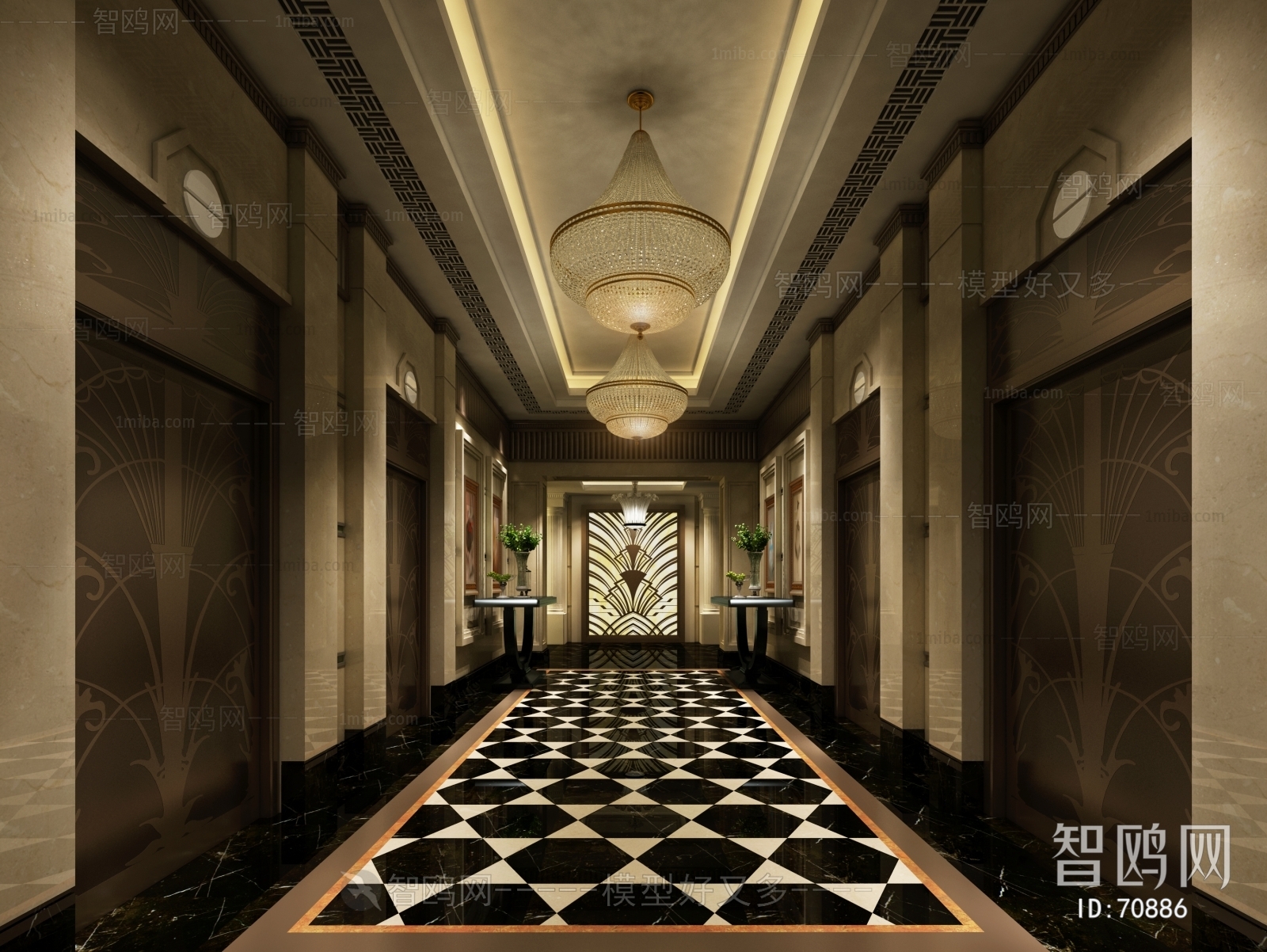 Modern Corridor Elevator Hall