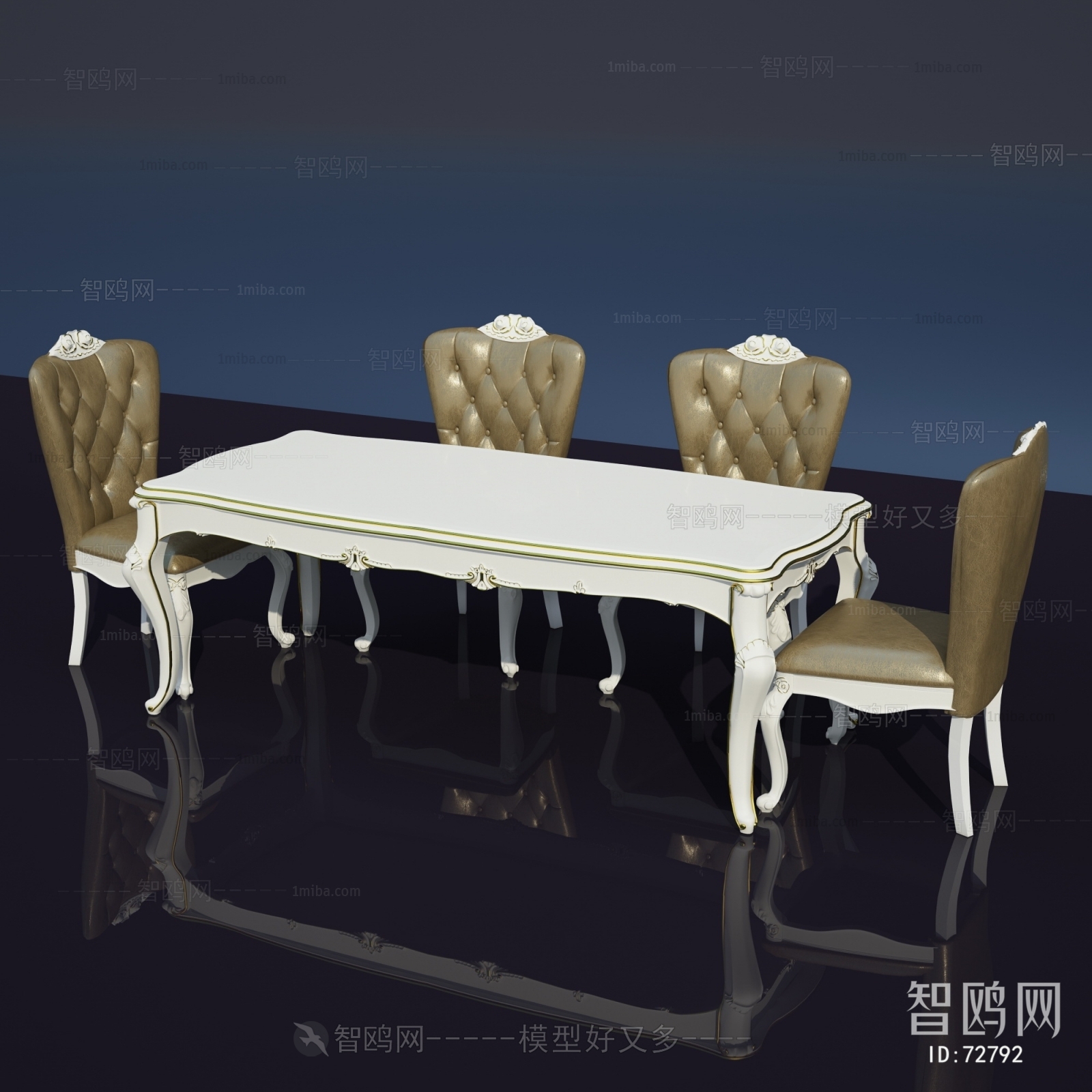 European Style Dining Table And Chairs