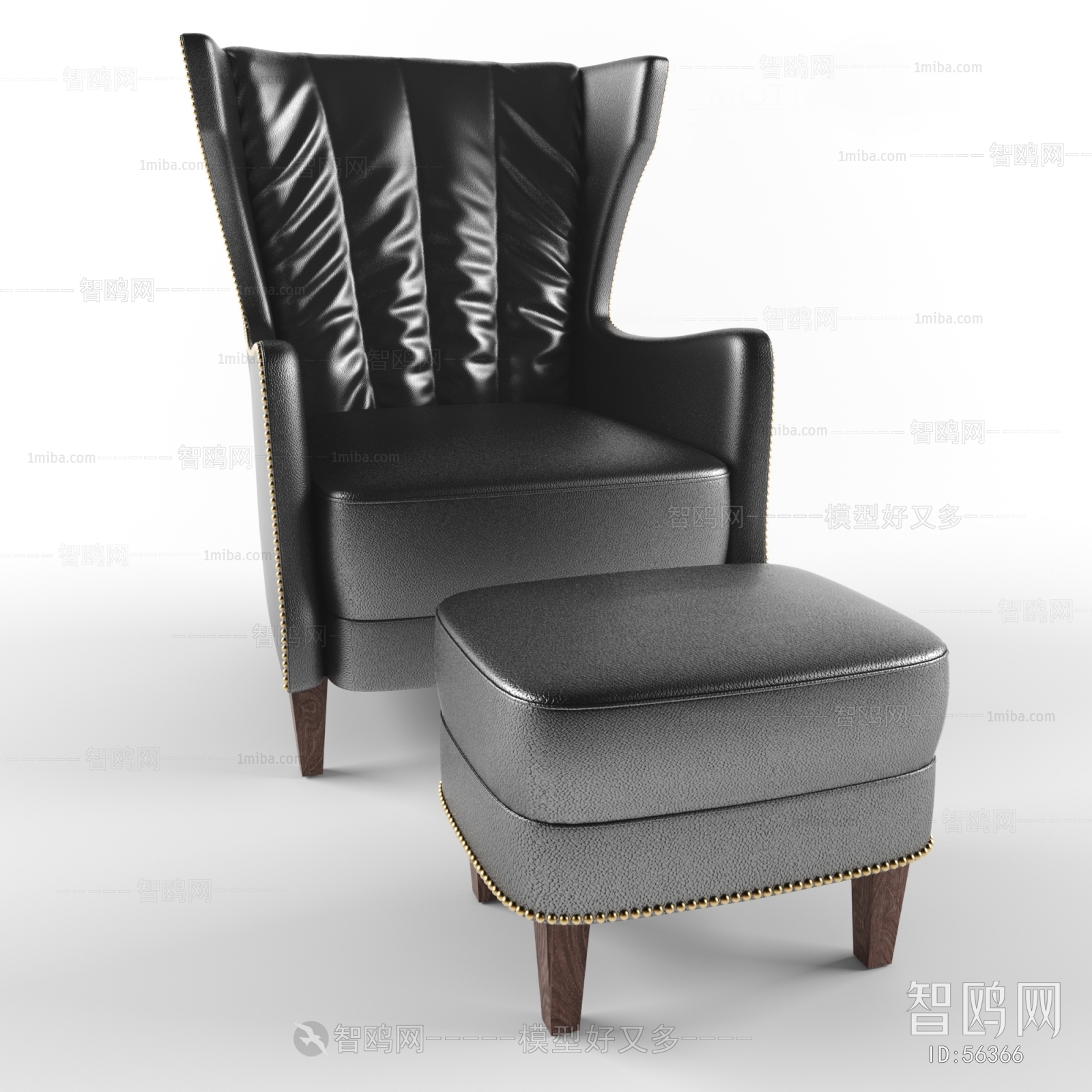现代美式休闲椅脚凳