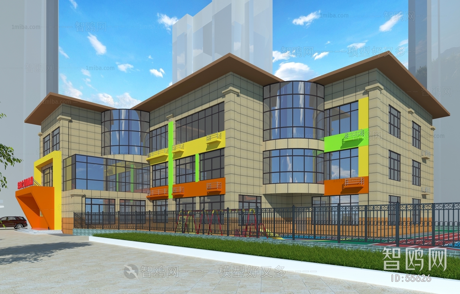 现代幼儿园建筑外观