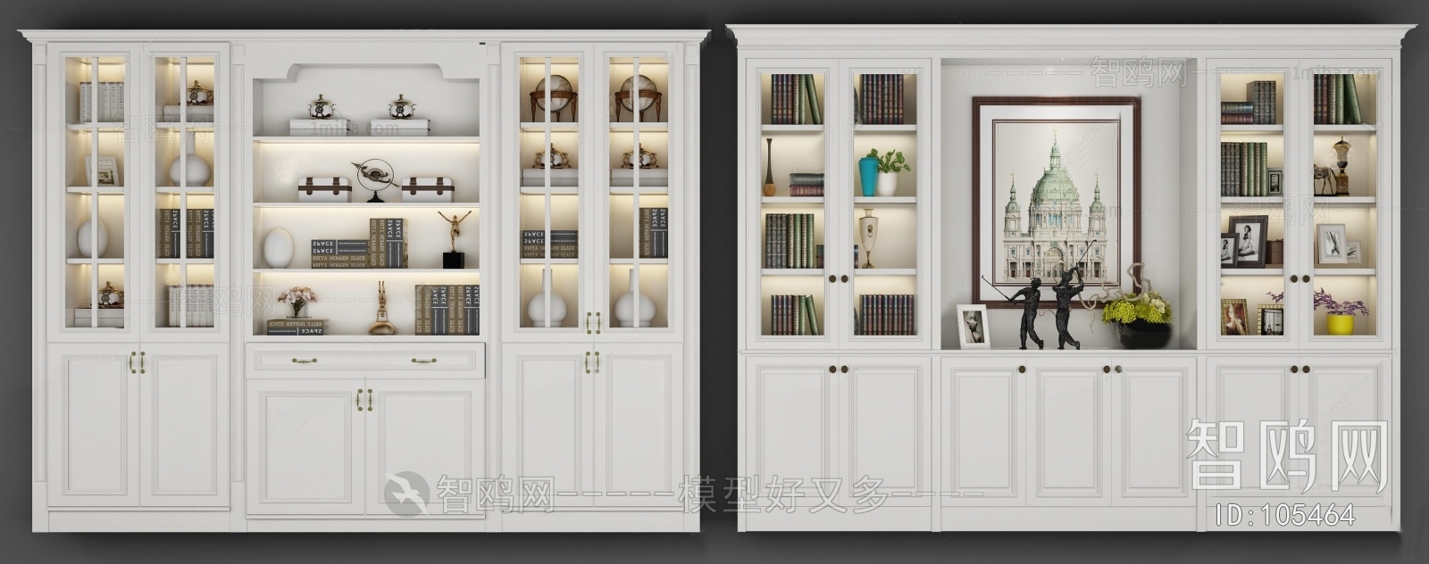 Simple European Style Bookcase