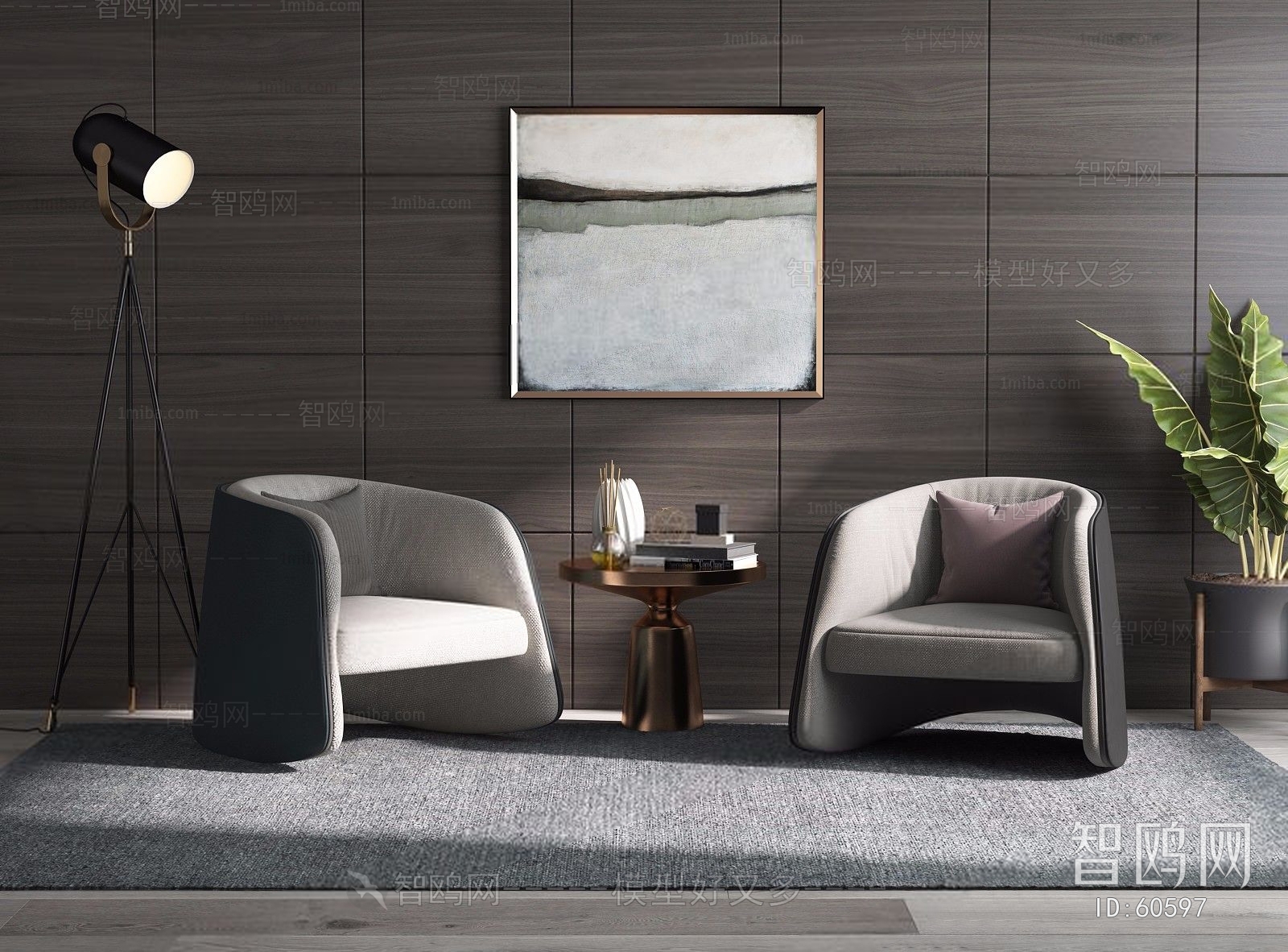 Modern Nordic Style Single Sofa