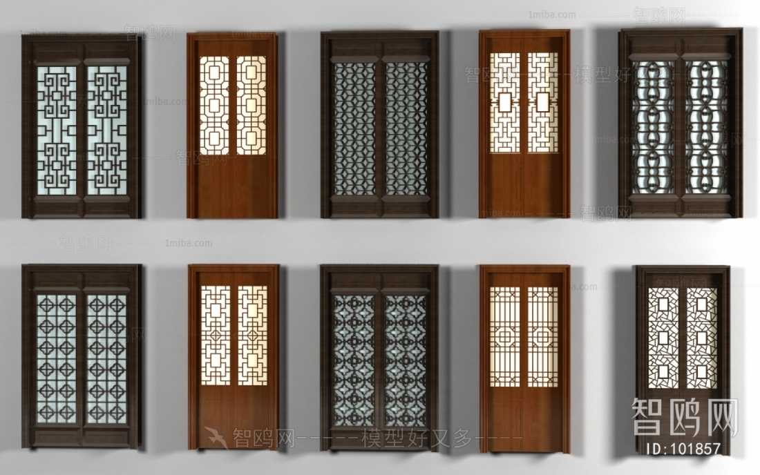 New Chinese Style Sliding Door