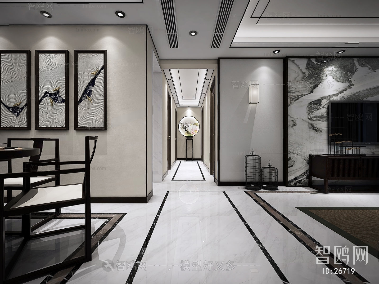 New Chinese Style Hallway