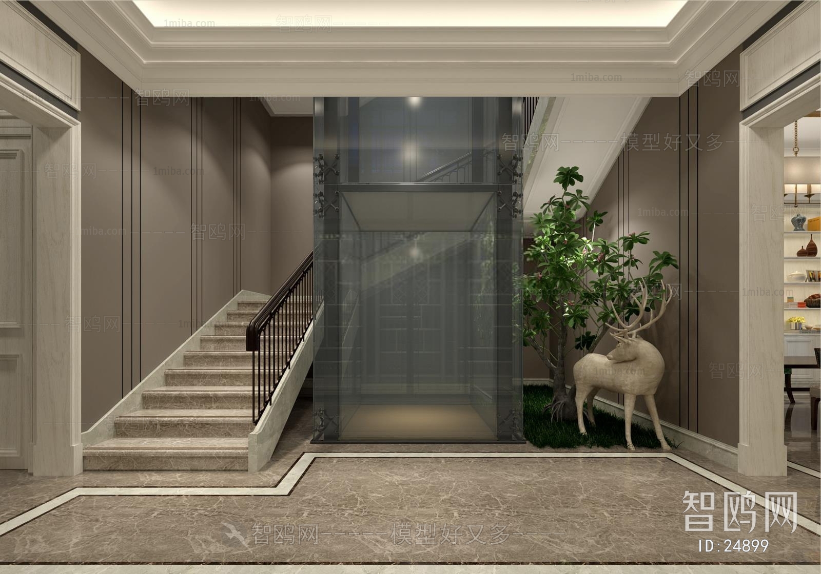 Modern Stair Balustrade/elevator