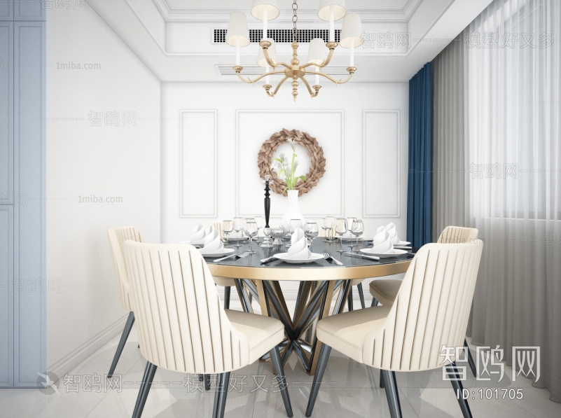 American Style Simple Style Dining Room