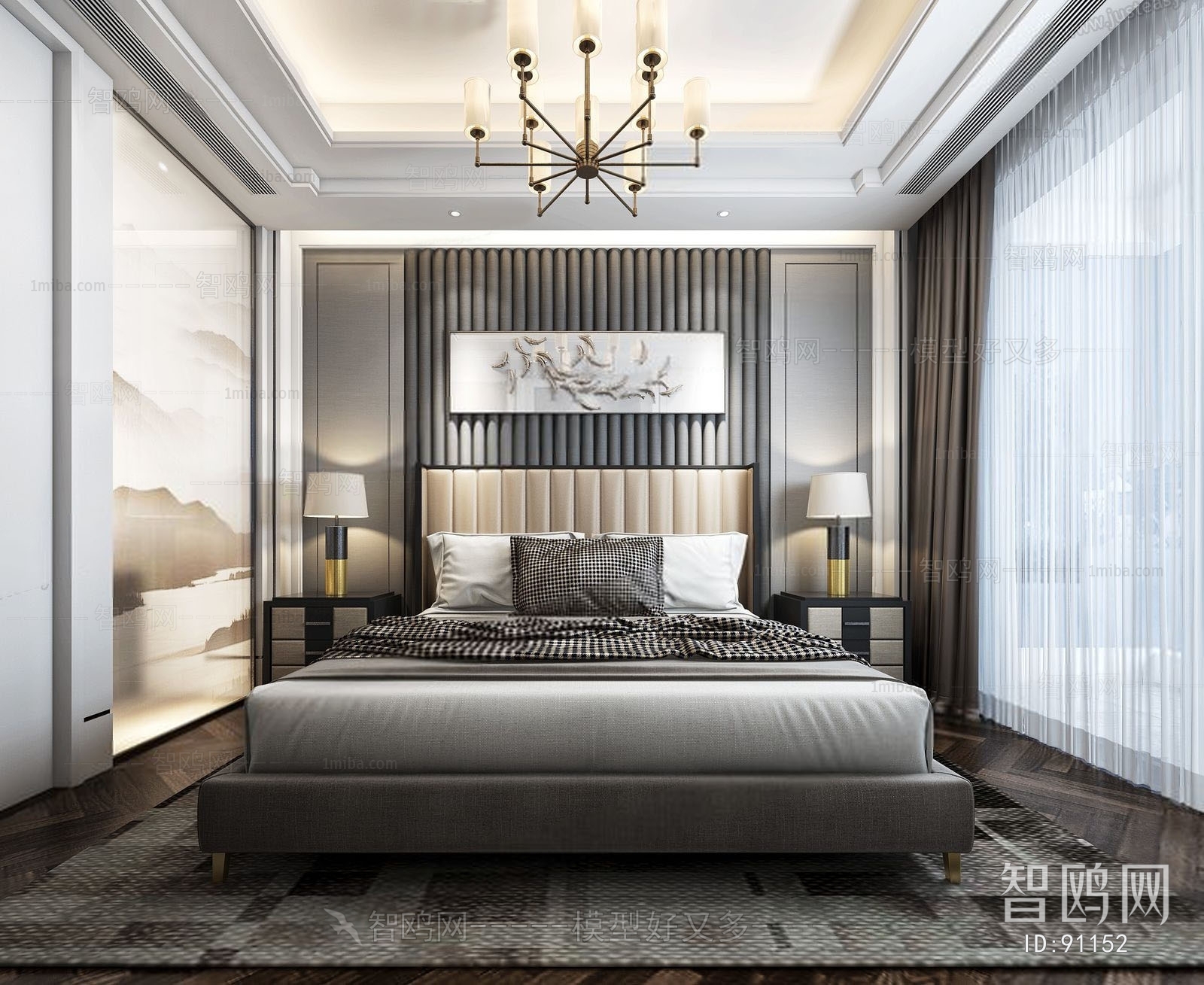 New Chinese Style Bedroom