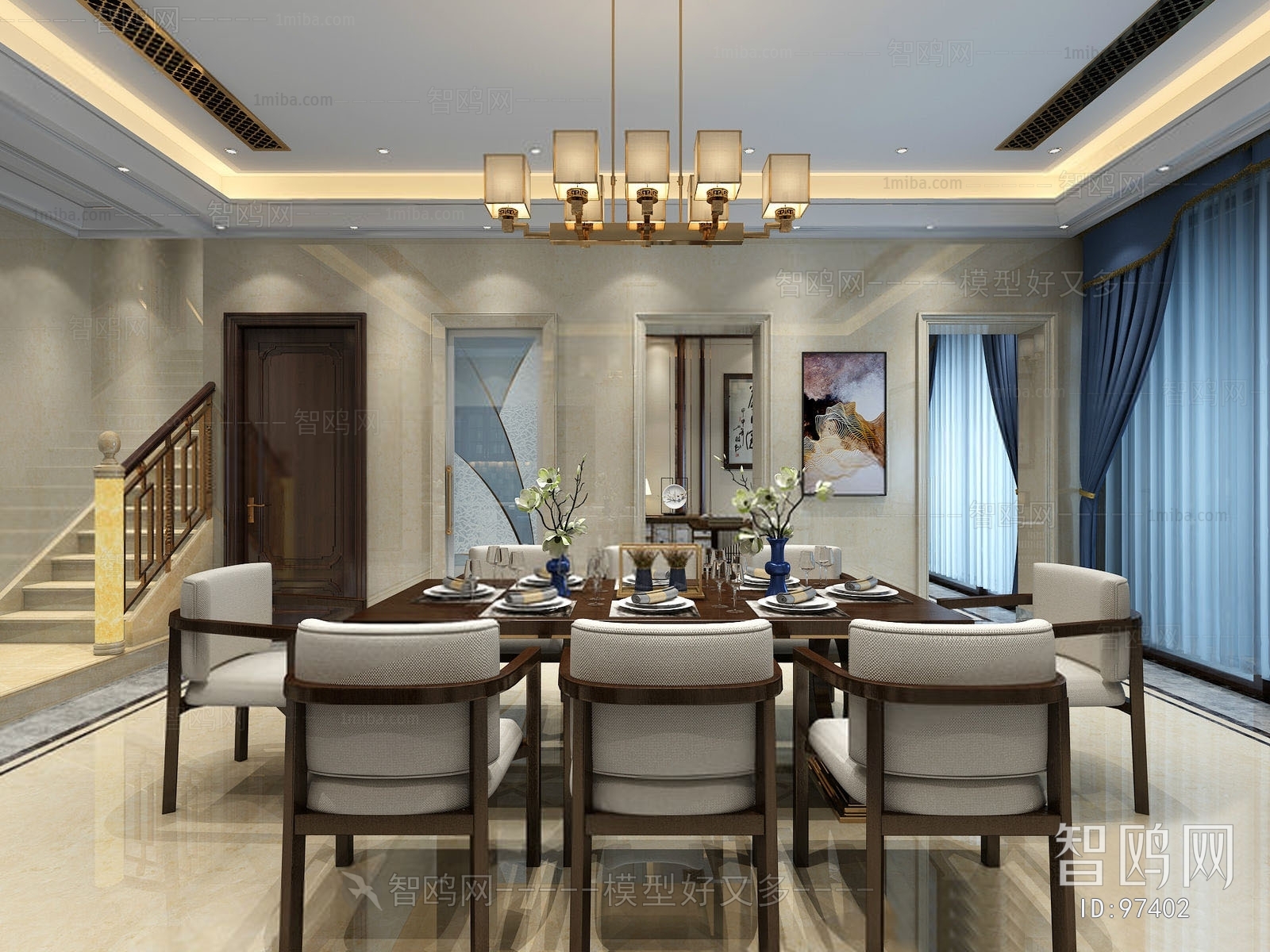 New Chinese Style Dining Room