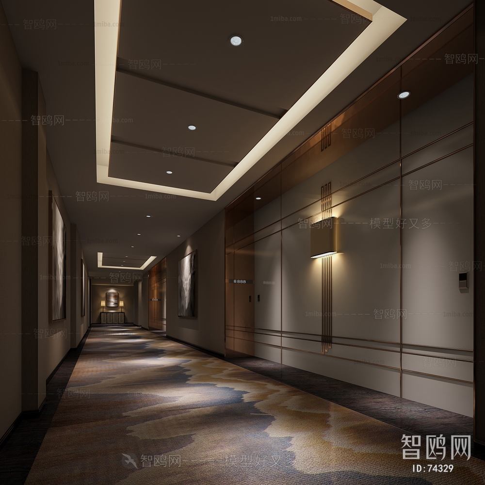 New Chinese Style Corridor Elevator Hall