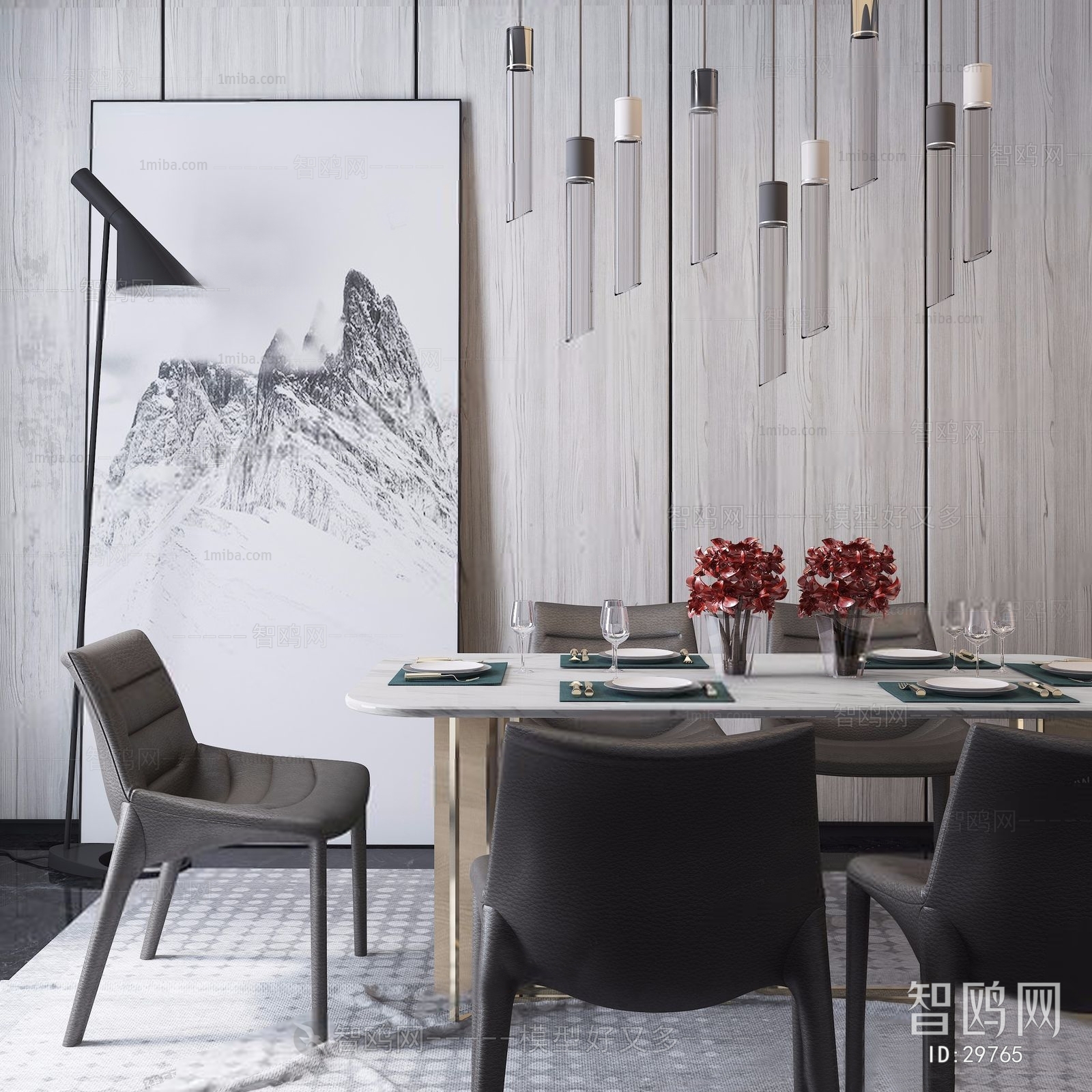 Modern Nordic Style Dining Table And Chairs