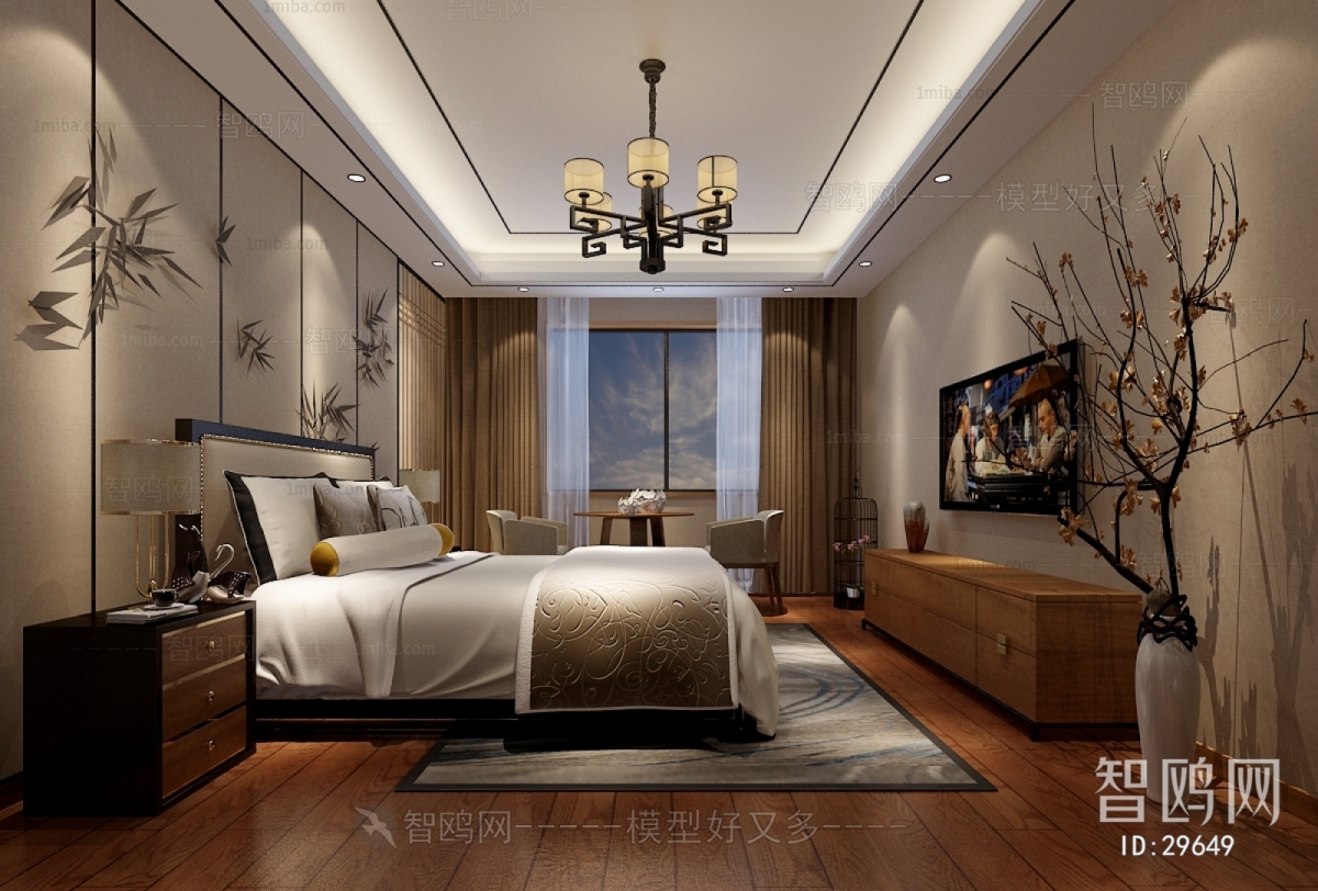 New Chinese Style Bedroom